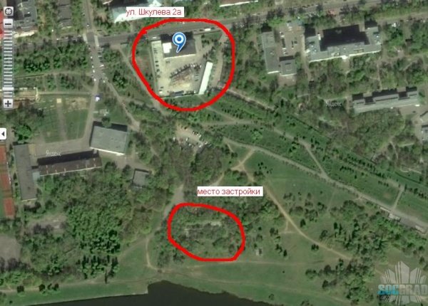 Снос здания на берегу Люблинского пруда Снос здания на берегу Люблинского пруда