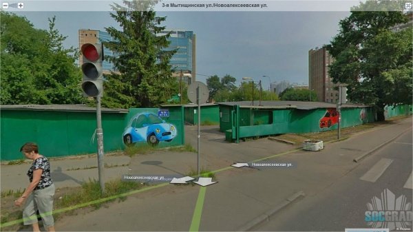 Гаражи на Новоалексеевской улице Гаражи на Новоалексеевской улице